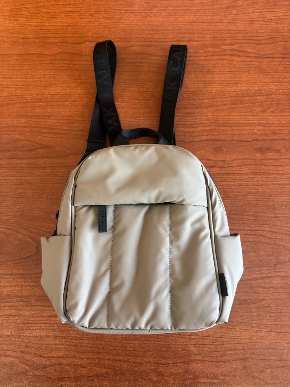CALPAK Luka Mini Backpack Taupe Puffy Travel Everyday Backpack NWOT